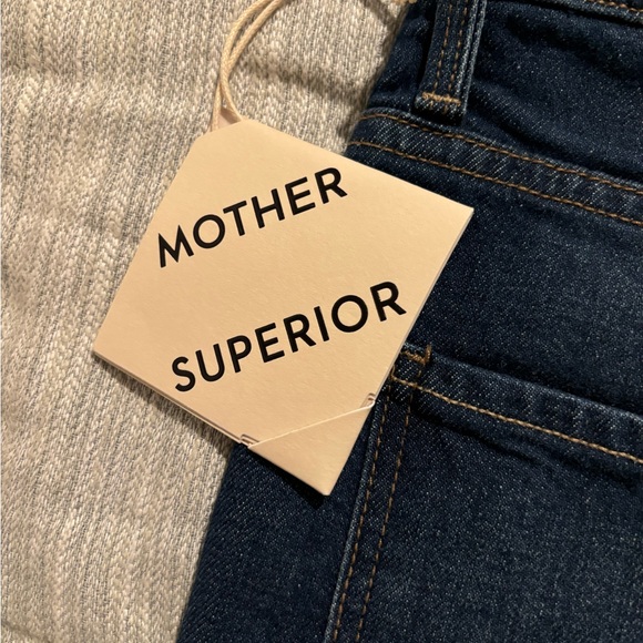 Mother Superior The Dodger Flood Wide Leg Denim Jeans in Digital Underground 33 - Picture 2 of 8